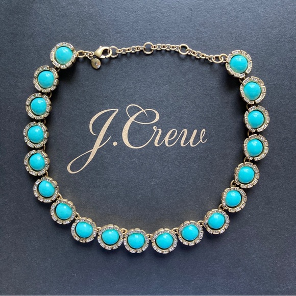 J. Crew water lily necklace in turquoise - Picture 1 of 9